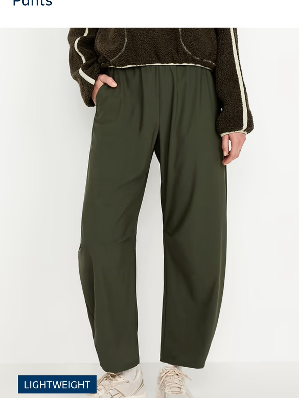 Old Navy Olive Green Wide-Leg Track Joggers